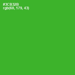 #3CB32B - Forest Green Color Image