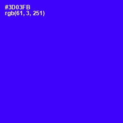 #3D03FB - Blue Color Image