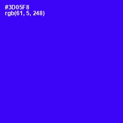 #3D05F8 - Blue Color Image