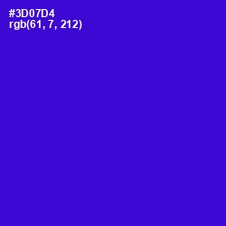 #3D07D4 - Dark Blue Color Image