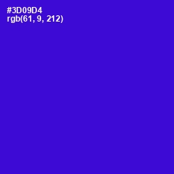 #3D09D4 - Dark Blue Color Image