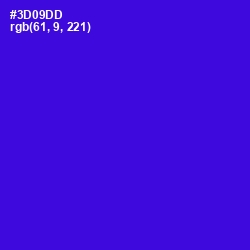 #3D09DD - Dark Blue Color Image