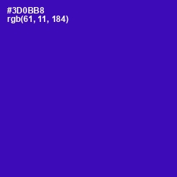 #3D0BB8 - Blue Gem Color Image