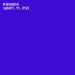 #3D0BD4 - Dark Blue Color Image
