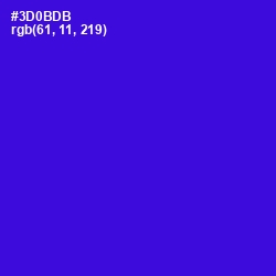 #3D0BDB - Dark Blue Color Image