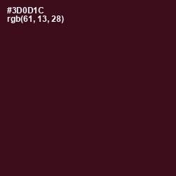 #3D0D1C - Aubergine Color Image