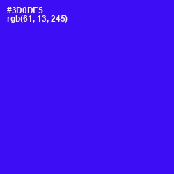 #3D0DF5 - Blue Color Image