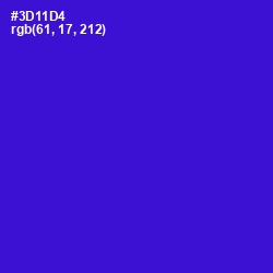 #3D11D4 - Dark Blue Color Image