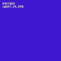 #3D18D0 - Dark Blue Color Image