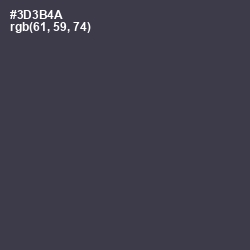 #3D3B4A - Ship Gray Color Image