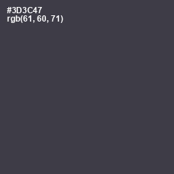 #3D3C47 - Ship Gray Color Image