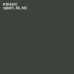 #3D423C - Lunar Green Color Image