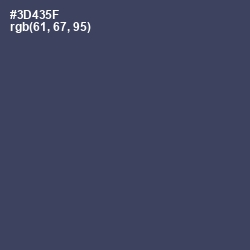 #3D435F - Oxford Blue Color Image