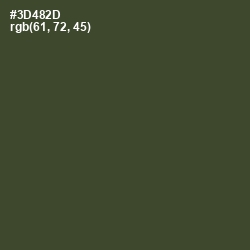 #3D482D - Lunar Green Color Image