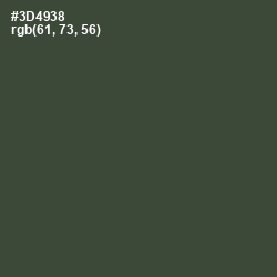 #3D4938 - Lunar Green Color Image
