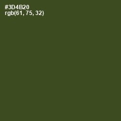#3D4B20 - Lunar Green Color Image
