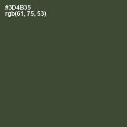 #3D4B35 - Lunar Green Color Image
