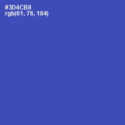 #3D4CB8 - Cerulean Blue Color Image