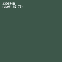 #3D574B - Mineral Green Color Image