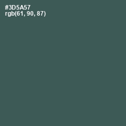 #3D5A57 - Mineral Green Color Image