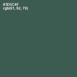 #3D5C4F - Mineral Green Color Image