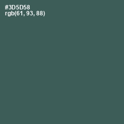 #3D5D58 - Mineral Green Color Image