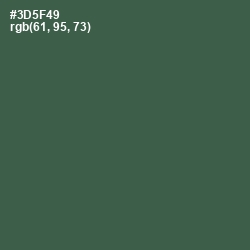 #3D5F49 - Mineral Green Color Image