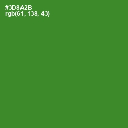 #3D8A2B - Forest Green Color Image