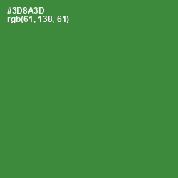 #3D8A3D - Forest Green Color Image