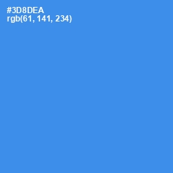 #3D8DEA - Curious Blue Color Image