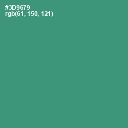 #3D9679 - Sea Green Color Image