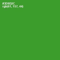 #3D9D2C - Forest Green Color Image