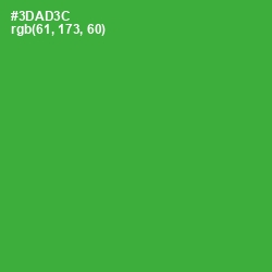 #3DAD3C - Forest Green Color Image