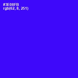 #3E08FB - Blue Color Image
