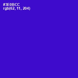 #3E0BCC - Dark Blue Color Image
