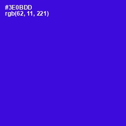 #3E0BDD - Dark Blue Color Image