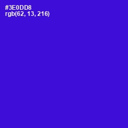 #3E0DD8 - Dark Blue Color Image