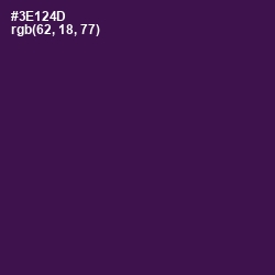 #3E124D - Grape Color Image