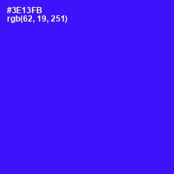 #3E13FB - Blue Color Image