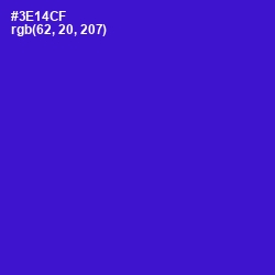 #3E14CF - Dark Blue Color Image