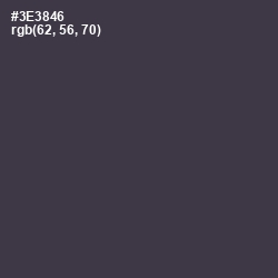 #3E3846 - Ship Gray Color Image