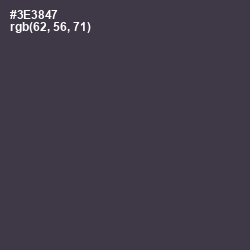 #3E3847 - Ship Gray Color Image