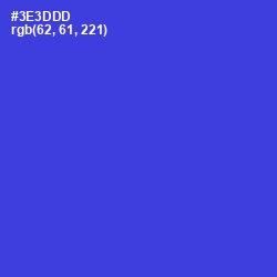 #3E3DDD - Dark Blue Color Image