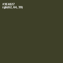 #3E4027 - Lunar Green Color Image