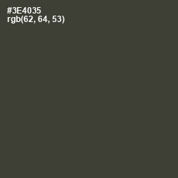 #3E4035 - Lunar Green Color Image
