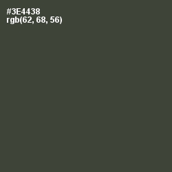 #3E4438 - Lunar Green Color Image
