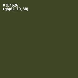 #3E4626 - Lunar Green Color Image