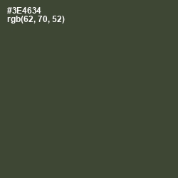 #3E4634 - Lunar Green Color Image