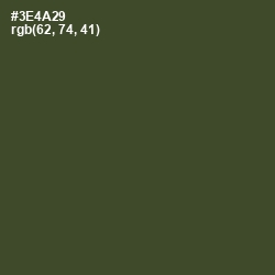 #3E4A29 - Lunar Green Color Image