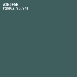 #3E5F5E - Mineral Green Color Image